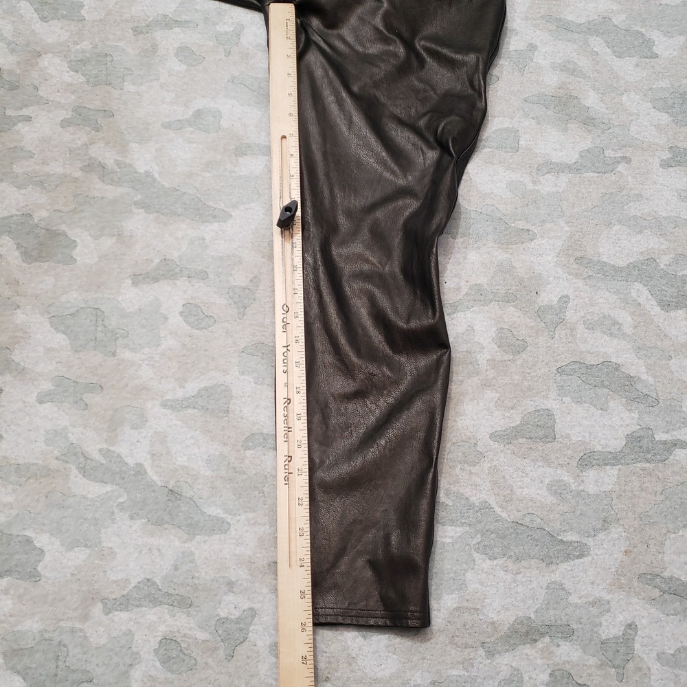 Spanx Pants Womens XL Brown Faux Leather Pockets - Picture 2 of 11